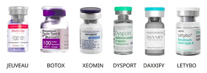 JEUVEAU Botox vial with purple cap and label.