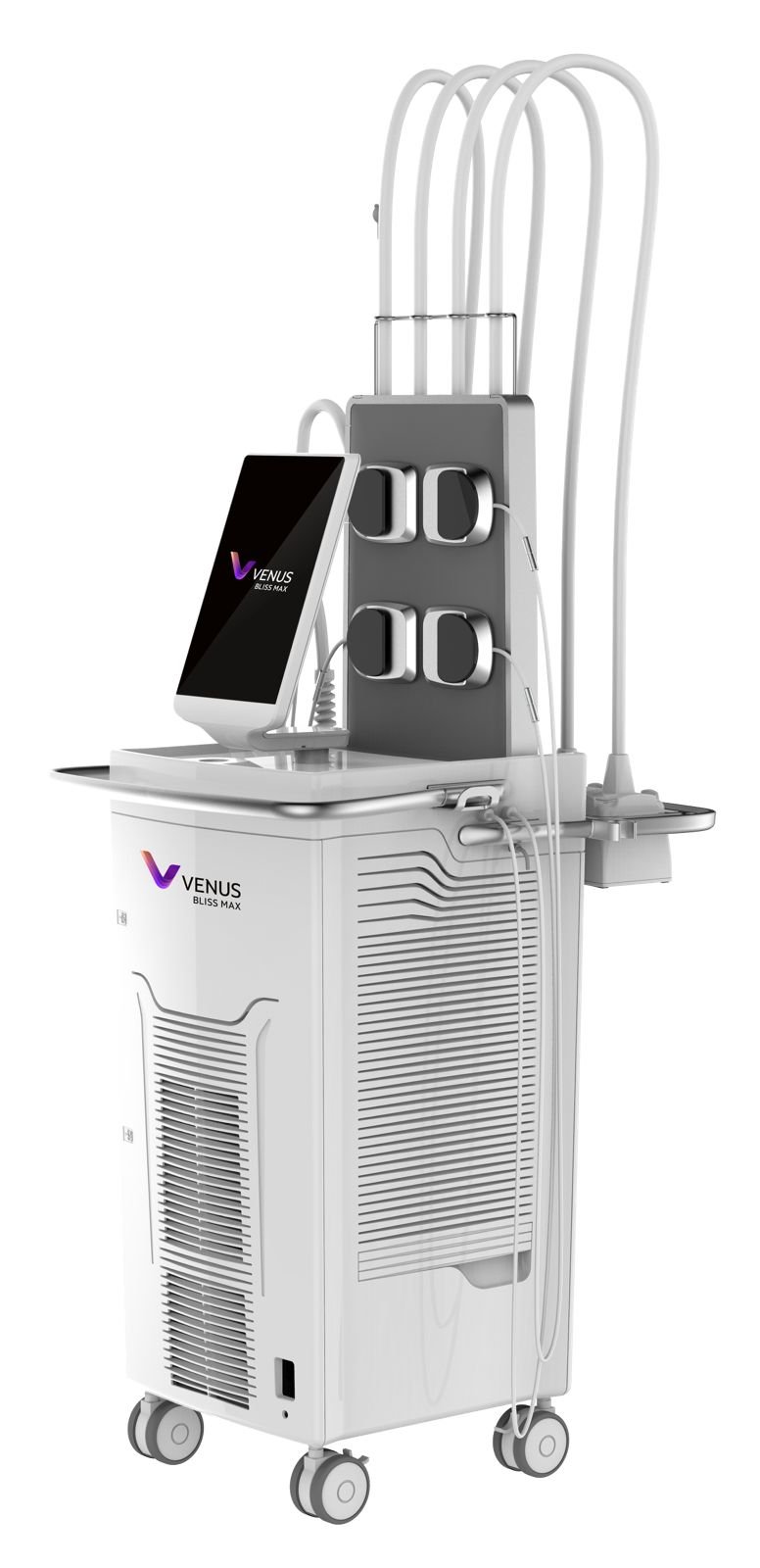 VacuShape body contouring machine with multiple applicators and a touchscreen display.