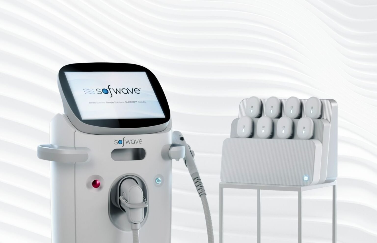 Medical device for non-surgical skin tightening treatment.